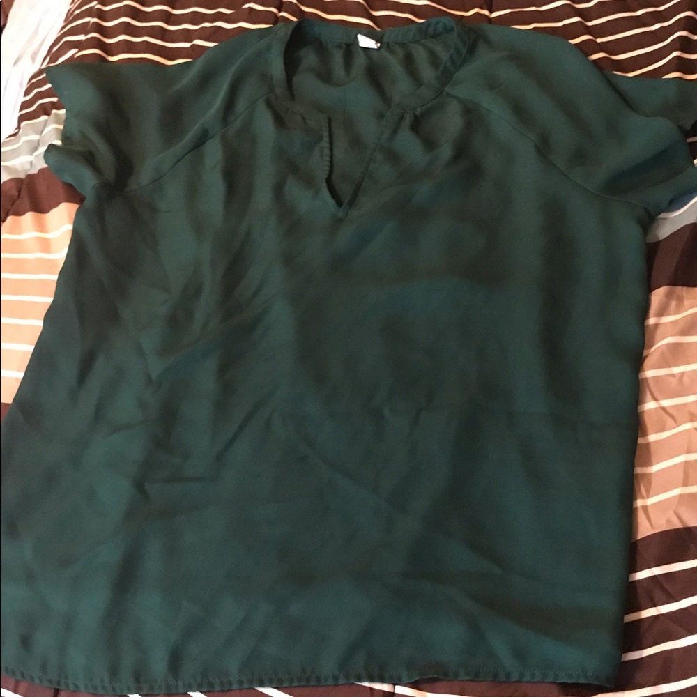 Green sheer top